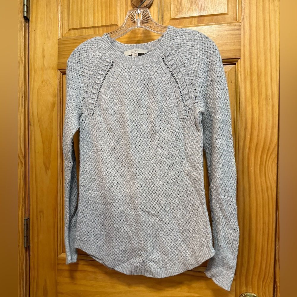 Women's Loft size S Light Gray Sweater